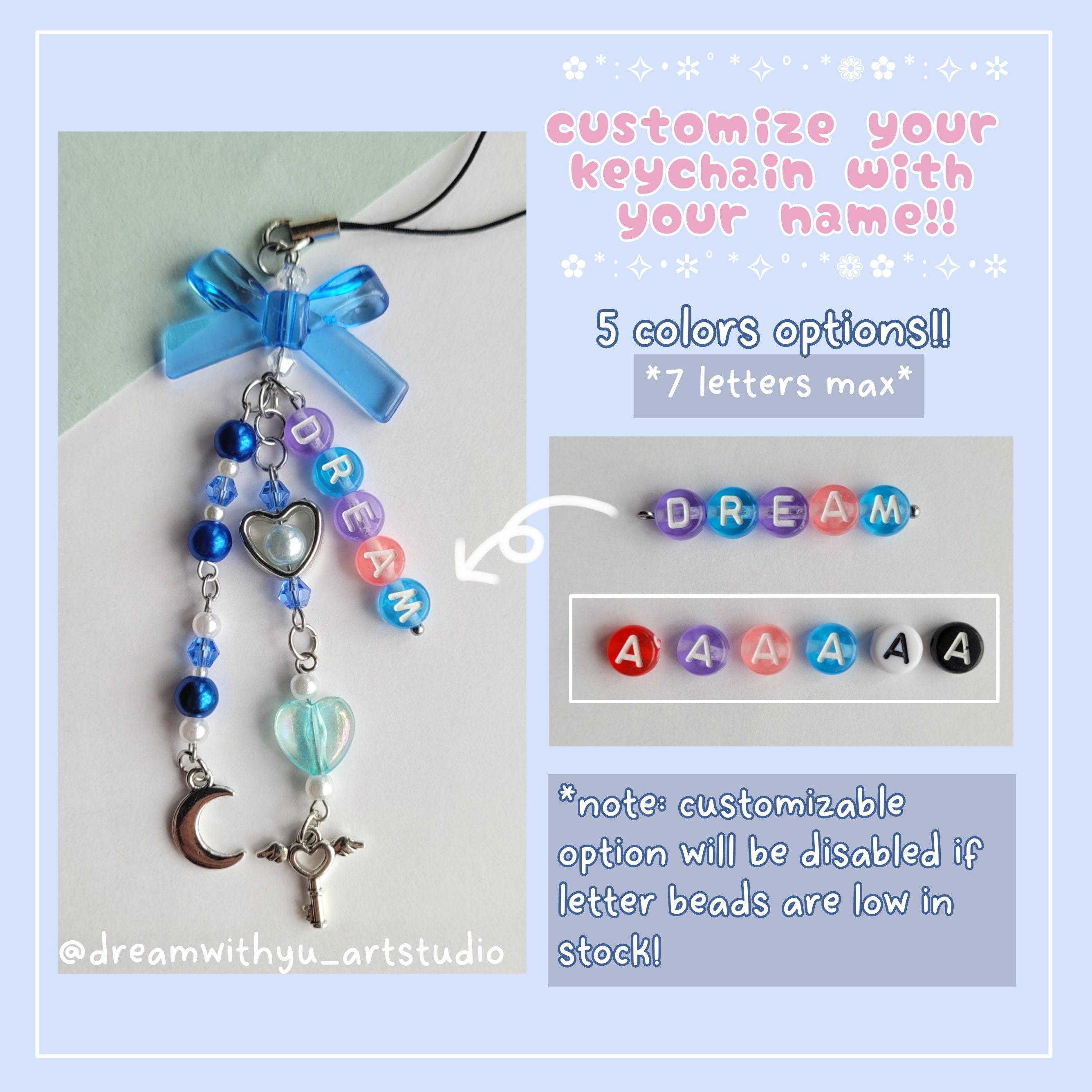 Aesthetic Beaded Keychain, Handmade Accessories - Etsy