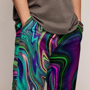 Lucid Dream Unisex Track Pants, Water-resistant Fabric, Rave Pants