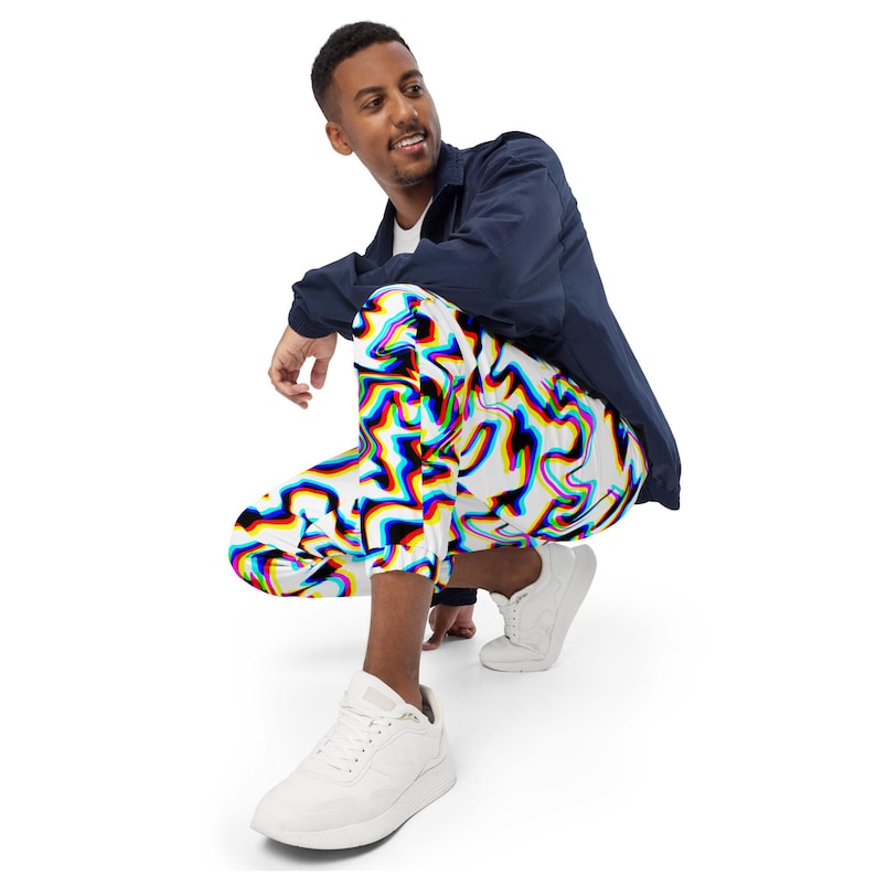 Crystal Dream Unisex Track Pants, Water-resistant Fabric, Rave Pants