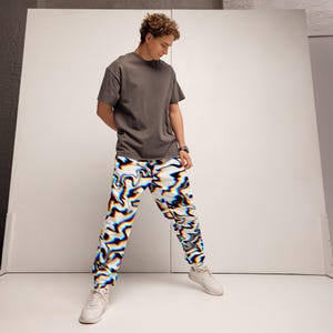Crystal Dream Unisex Track Pants, Water-resistant Fabric, Rave Pants