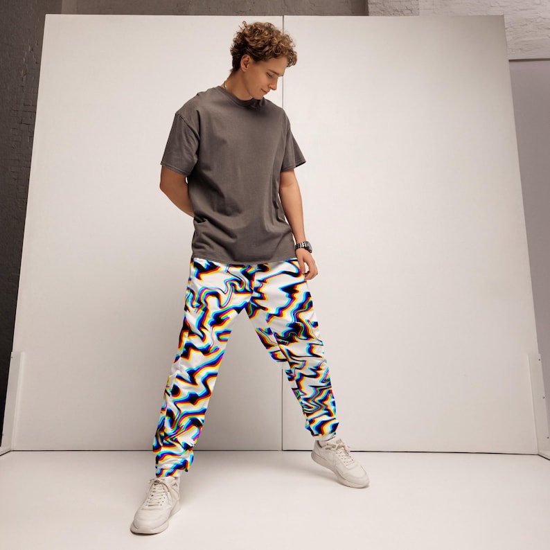 Crystal Dream Unisex Track Pants, Water-resistant Fabric, Rave Pants