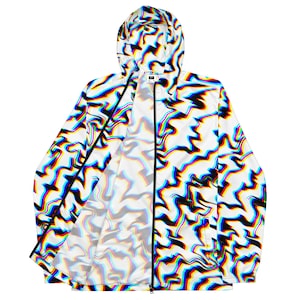 Crystal Dream Windbreaker | Trippy Design Jacket | Water-resistant Lightweight Windbreaker | Unisex Jacket