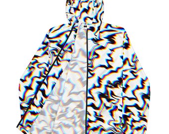 Trippy Crystal Dream Windbreaker | Psychedelic Water-Resistant Jacket
