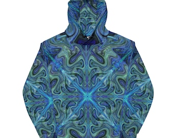 Bluza z kapturem Symmetric Wave Unisex - Materiał z recyklingu
