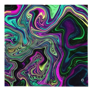 Lucid Dream Bandana with UPF projection | Rave & Festival Style | Pet Bandana