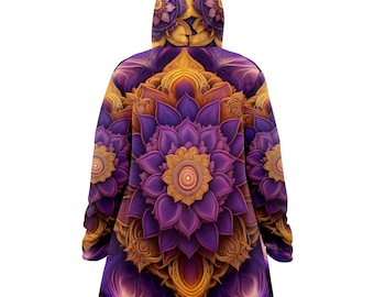 Amethyst Dream Fleece Cloak, Mandala Rave Outfit