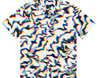 Chemise hawaïenne Trippy | Chemise boutonnée Rave Crystal Dream
