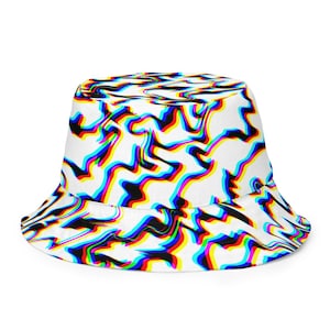 Crystal Dream Reversible Bucket Hat | Rave Bucket Hat | Festival & Party Hat | Streetwear Fashion Hat | Beach Bucket Hat