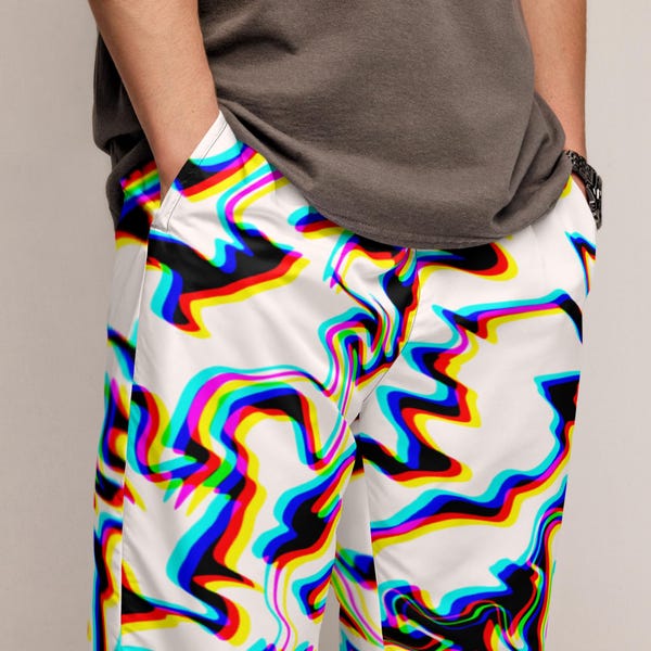 Crystal Dream Unisex Track Pants, Water-resistant Fabric, Rave Pants