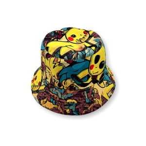 Trippy Pika Bucket Hat | Rave Bucket Hat | Festival & Party Hat