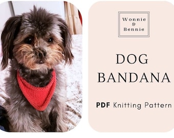Dog Bandana Knitting Pattern PDF
