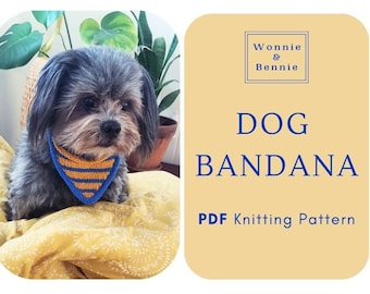 Dog Bandana Knitting Pattern PDF