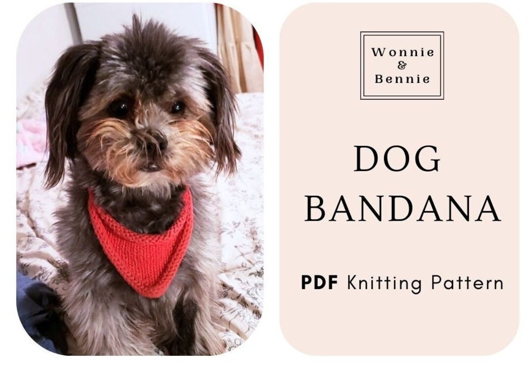 Dog Bandana Knitting Pattern PDF Etsy