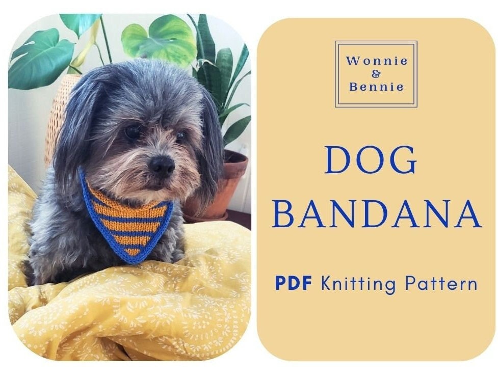 Dog Bandana Knitting Pattern PDF Etsy