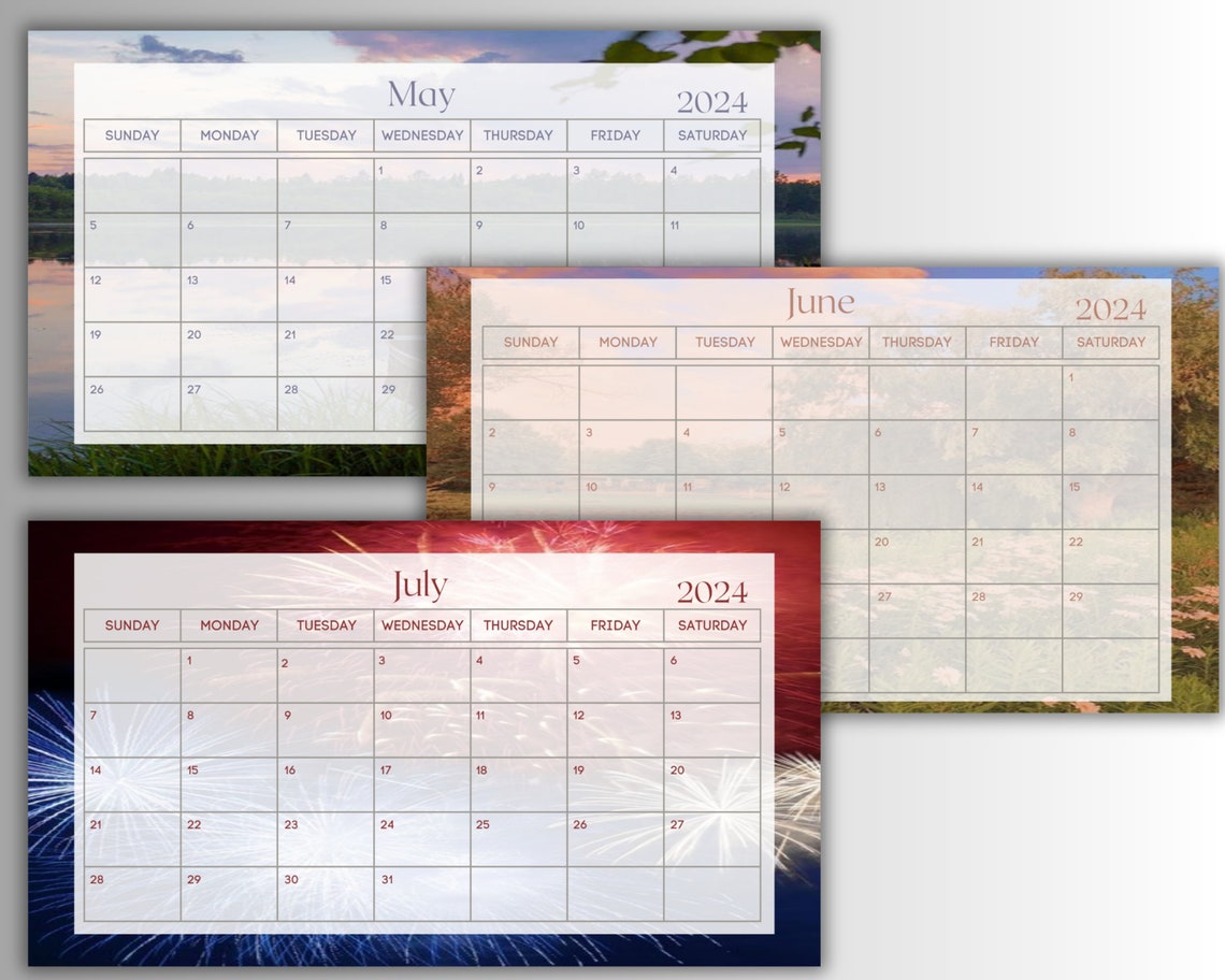 2023-2024 Printable Digital Calendar 16 Month Calendar - Etsy