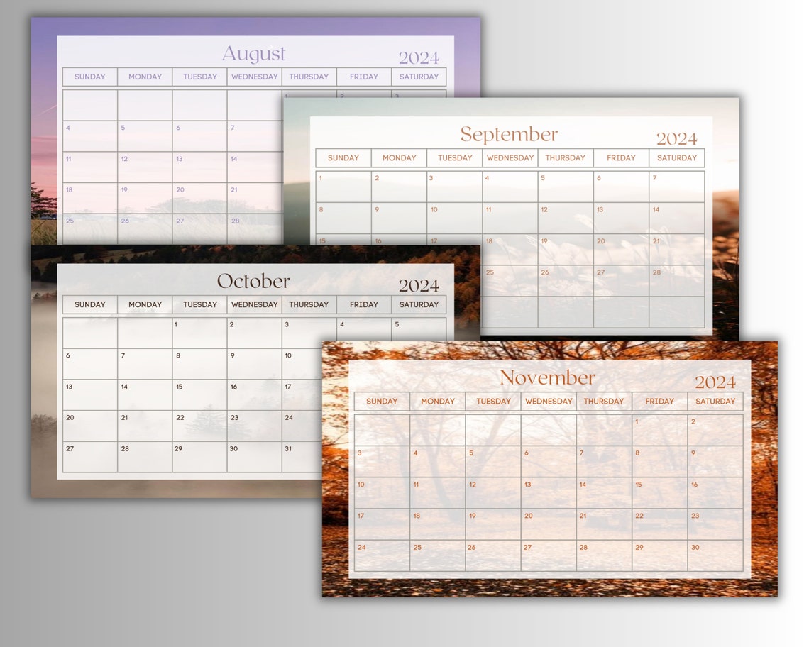 2023-2024 Printable Digital Calendar 16 Month Calendar - Etsy