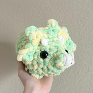 Large Crochet Triceratops
