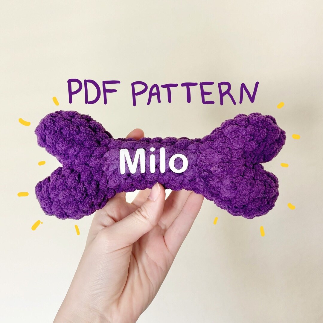 Low-sew Crochet Dog Bone PDF Pattern (large) - Etsy