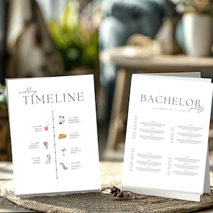 Trouwplanner | Canva-sjabloon bruiloft tijdlijn | Organisator vrijgezellenfeest en vrijgezellenfeest |