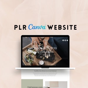 PLR Canva Website | Canva Template Coach | Canva Website Template Business | Marketing Vorlage | Webseite für kleine Unternehmen | Website Theme