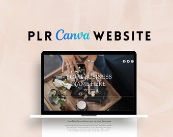 PLR Canva Website Template: Small Business Marketing Theme