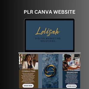 PLR Canva Website | Canva Template Coach | Canva Website Template Business | Marketing Vorlage | Webseite für kleine Unternehmen | Website Theme