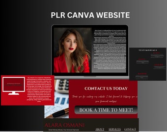 PLR Canva Website Template: Small Business Marketing Theme