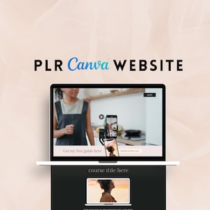 Canva Website Template für kleine Unternehmen | Anpassbares Marketing und Landing Page Design mit PLR Rechte inbegriffen