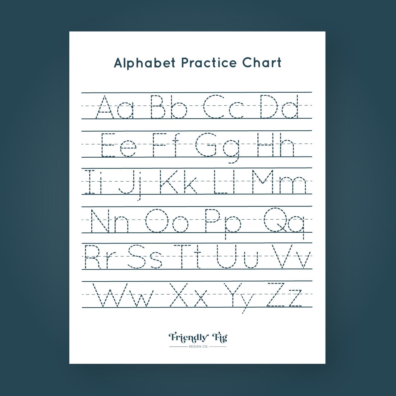 Alphabet Printable Practice Sheets ABC Alphabet Chart, Educational