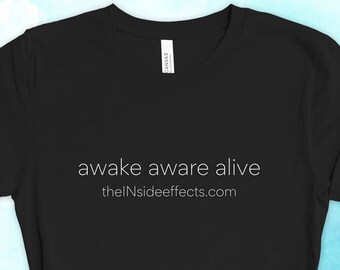 awake aware alive the INside effects movie short sleeve t-shirt, Movie Shirt, Gift For Her, Gift For Him, Birthday Gift