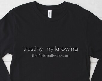trust my knowing Long Sleeve Jersey Shirt, the INside effects Movie, Movie Shirt, Gift For Her, Gift For Him, Birthday Gift