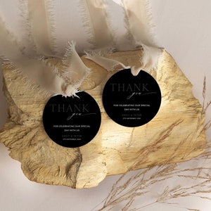 Black Wedding Sticker/ Label Template, Black Sticker Printable, Editable Wedding Label, Editable, Instant download, NOIR