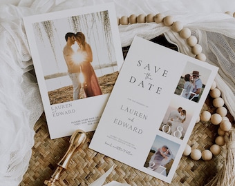 Photobooth Photo Save the Date Template with QR Code (Digital Download)