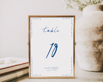 Scribble Wedding Table Number Template Hand Drawn Scribble Wedding Table Sign Whimsical Illustration Table Number Sign Doodle, AMELIE