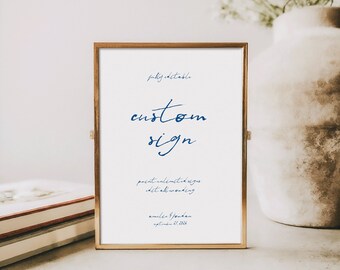 Hand Drawn Wedding Sign Template: Whimsical Heart Loops (Digital Download) AMELIE