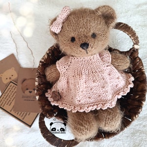 knitted fluffy teddy  bear