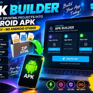Android aPK Builder – ZIP to APK | Windows EXE