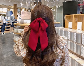 Red Retro Hair Bow/Hair Clip/Valentine's Day/Romantic/Anime