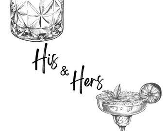 Menú de bebidas para él y para ella