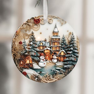 3D Christmas Ornaments PNG, Round Christmas Ornaments, Christmas Ornaments Sublimation PNG Design Downloads, Sublimation Ornament Blanks
