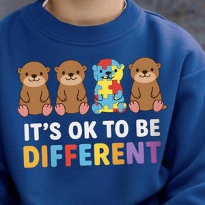 It&#39;s Ok to Be Different Autism Acceptance Sublimation Download PNG Instant Digital Printable Art Template File Sublimate Design, Autism Mom