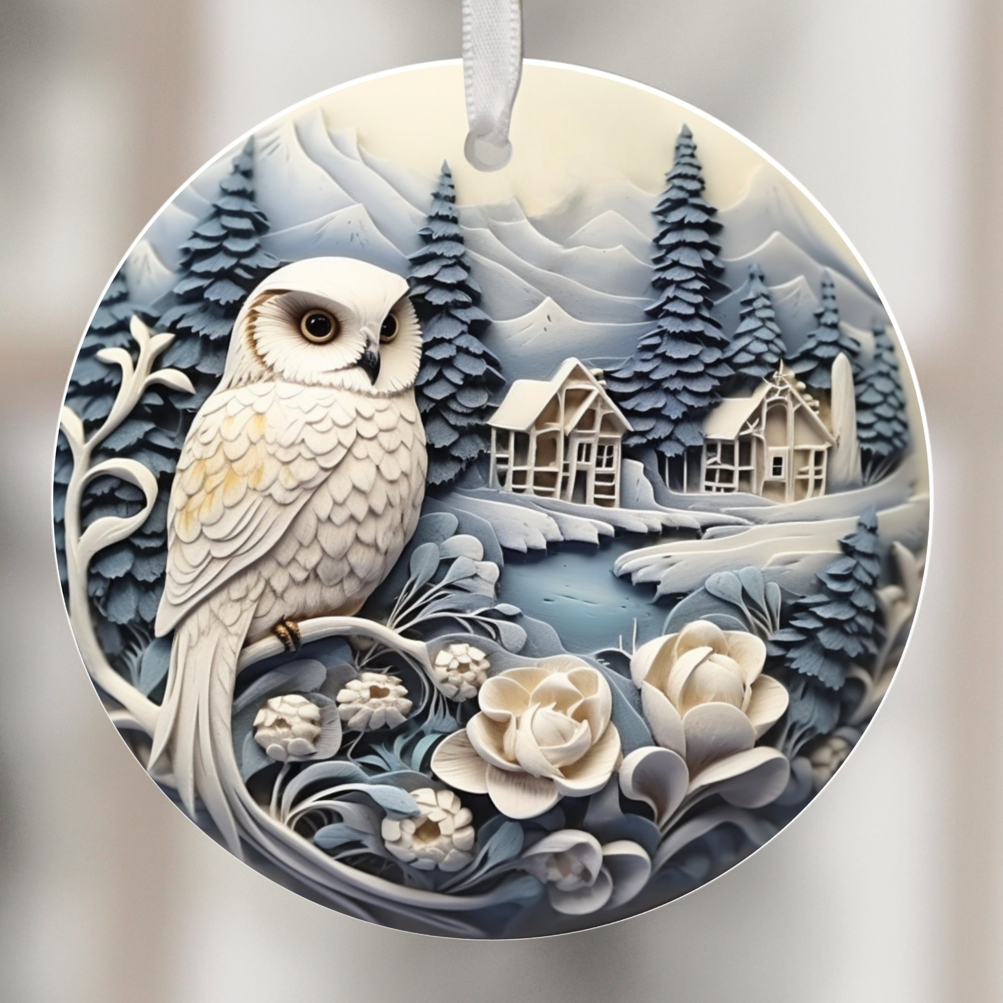 Moonlight Quilters Snow Globe Glitter Ornament and Postcard Pattern PD