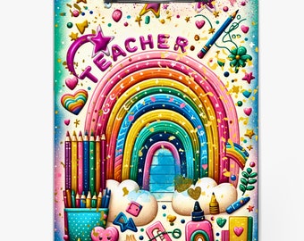 3D Inflated Teacher Clipboard  Sublimation Design PNG Instant Digital Download Files For Sublimate 9.1W by 12.6H PNG File Teacher Star