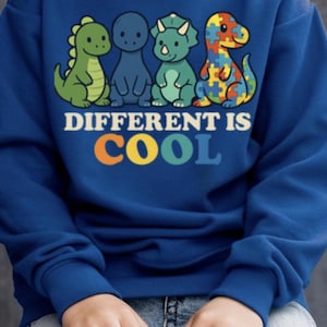 Different Is Cool Autism Acceptance Sublimation Download PNG Instant Digital Printable Art Template File Sublimate Design, Autism Mom