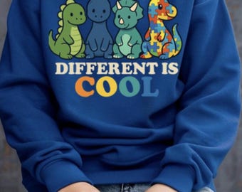 Different Is Cool Autism Acceptance Sublimation Download PNG Instant Digital Printable Art Template File Sublimate Design, Autism Mom
