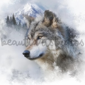 Wolf png sublimation digital design download Wreath sign wind spinner cutting board shadow box png image