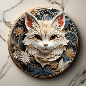 Porta-copos 3D Cat PNG, modelo de sublimação (download digital)