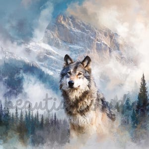 Wolf png sublimation digital design download Wreath sign wind spinner cutting board shadow box png image