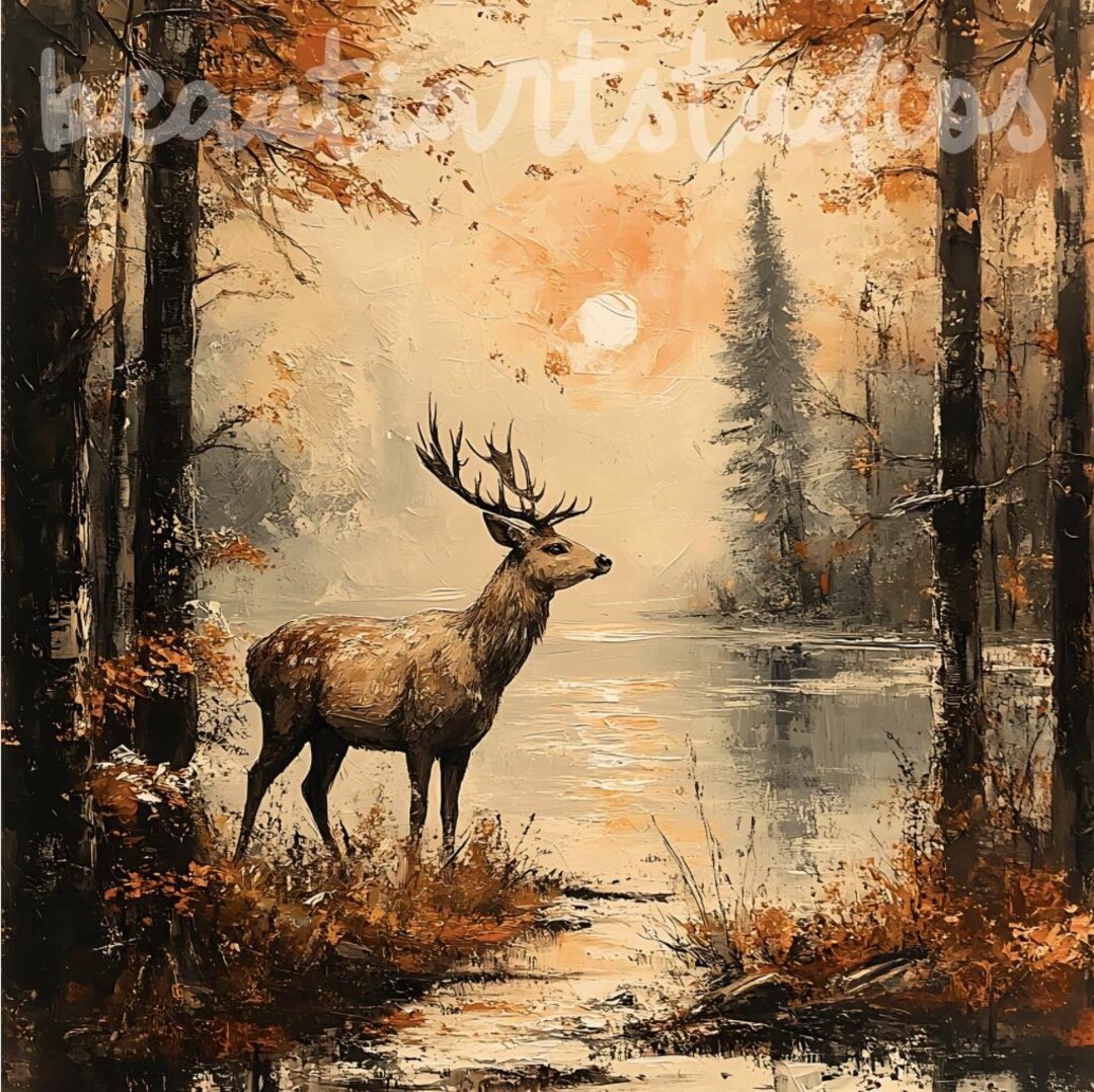 Deer Buck Forest PNG File Sublimation Crafting Digital Design Download ...