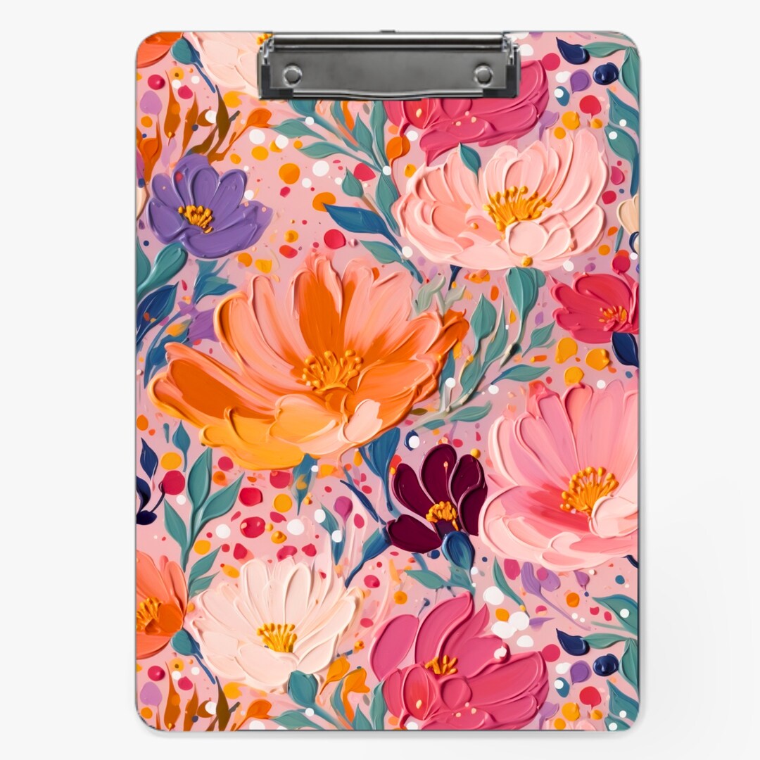3D Floral Clipboard Sublimation Design PNG Digital Download Files for